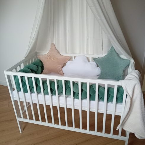 Fonott Rácsvédő szett 3 db párnával választható: csillag, felhő, szív, nyuszi