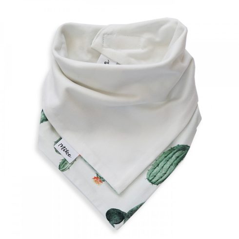 Kaktusz mintás kétoldalas nyálkendő tépőzárral