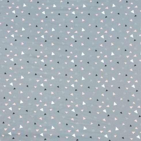 Gumis pamut jersey lepedő kiságyba  60x120 cm, 70x140 cm szürke alapon rózsaszín fehér minták