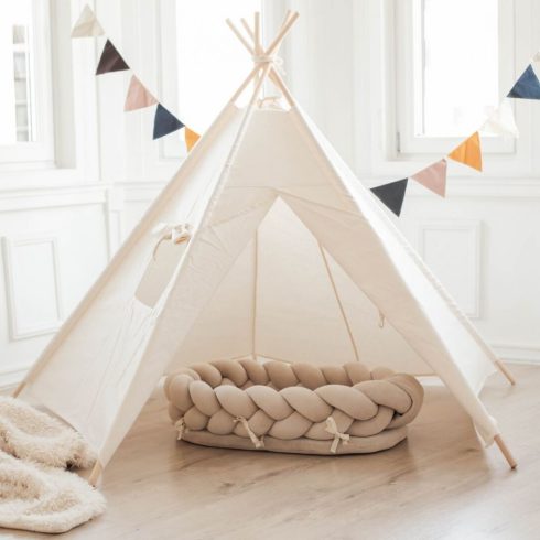 Indiánsátor  teepee gyerekeknek natúr montessori gyerekszoba