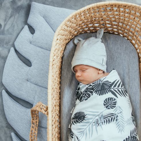 Játszószőnyeg pálma levél szürke