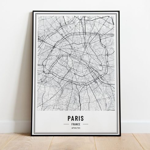 Poszter Párizs térkép 5 méretben