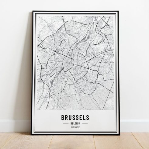 Poszter Brüsszel térkép 5 méretben