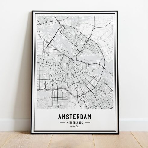 Poszter Amszterdam térkép 5 méretben