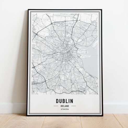 Poszter Dublin térkép 5 méretben