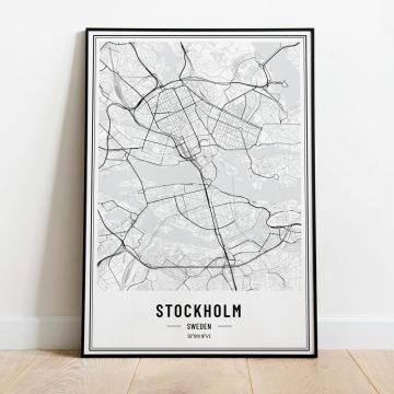 Poszter Stockholm térkép 5 méretben
