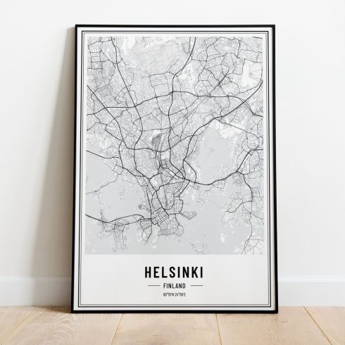 Poszter Helsinki térkép 5 méretben