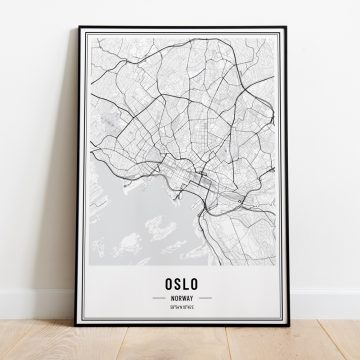 Poszter Oslo térkép 5 méretben