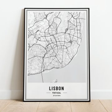 Poszter Lisszabon térkép 5 méretben