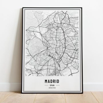 Poszter Madrid térkép 5 méretben