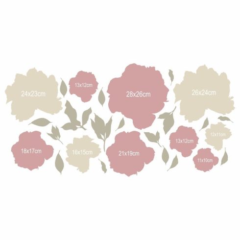 Falmatrica Bazsarózsa mályva és krém színű nagy méretű virágok