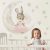 Falmatrica Nyuszi lány hold csillagok nagy kompozíció 97 cm x 97 cm